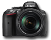 Nikon D5300 dslr camera model with lens